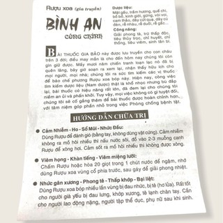 dầu xoa bóp Bình An công chính