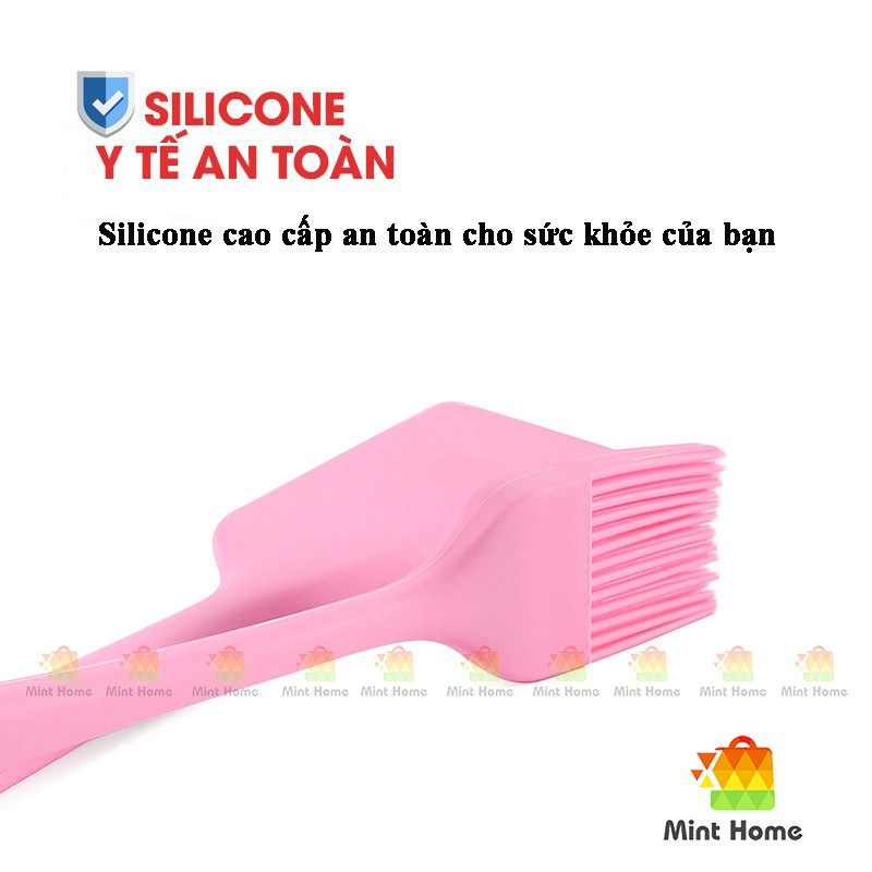 Bộ dụng cụ làm bánh 5 món silicon, nấu ăn, trà sữa, chè gồm chổi, spatula trộn bột, đánh trứng, xẻng silicone chịu nhiệt