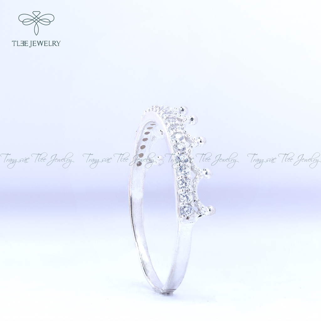 Nhẫn bạc nữ TLEE king nạm đá cao cấp NCJ A0100