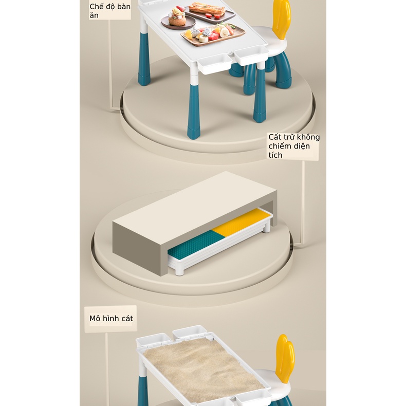 Bàn lego, Bàn lego xếp hình đa năng cho bé cực dài giúp trẻ thông minh và phát triển