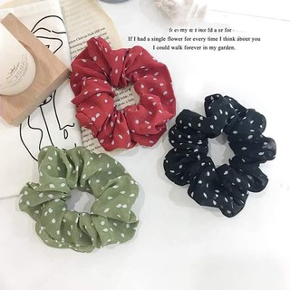 Cột tóc Vải Scrunchies ( Chấm Bi )