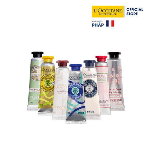 L'Occitane 5 kem dưỡng tay 10ml và 2 son dưỡng 4ml