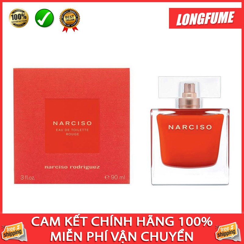 [FREESHIP+SALES] Nước hoa nữ Narciso Rodriguez Rouge EDT 90ml - Longfume Nước hoa Châu Âu chính hiệu Sỉ Lẻ Quận 10 TPHCM