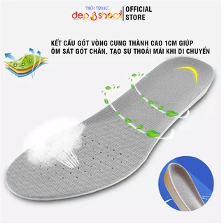 Lót giày thể thao Unisex chuyên dụng chống đau chân siêu nhẹ Lót giày khử mùi thoáng khí Cao Cấp Depvashock