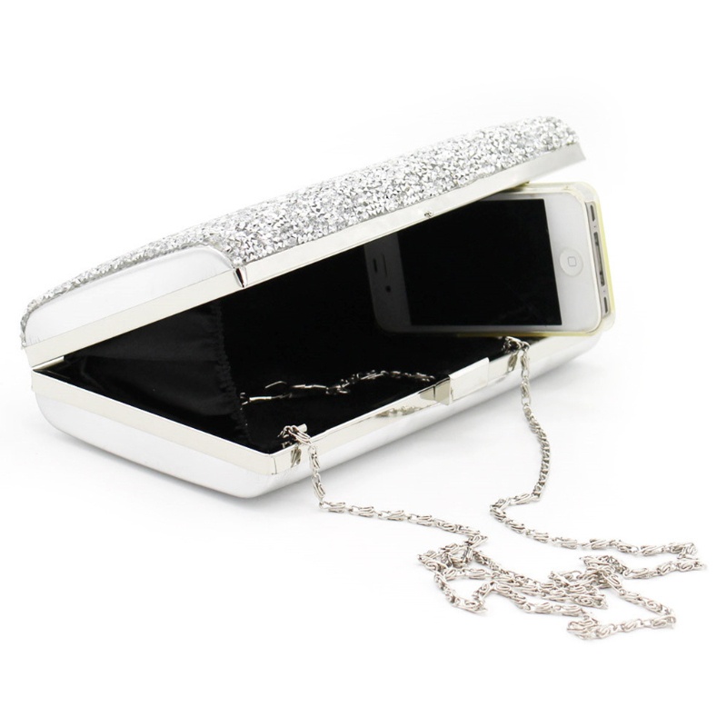 Ví Cầm Tay Đính Đá Lấp Lánh Phong Cách Retro Thời Trang Dự Tiệc Cho Nữ