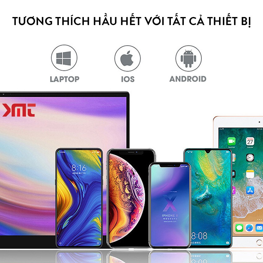 Tai nghe bluetooth không dây 5.0 gaming đàm thoại mini chống nước IPX5 hiển thị đèn LED phần trăm pin P16 KMT Store