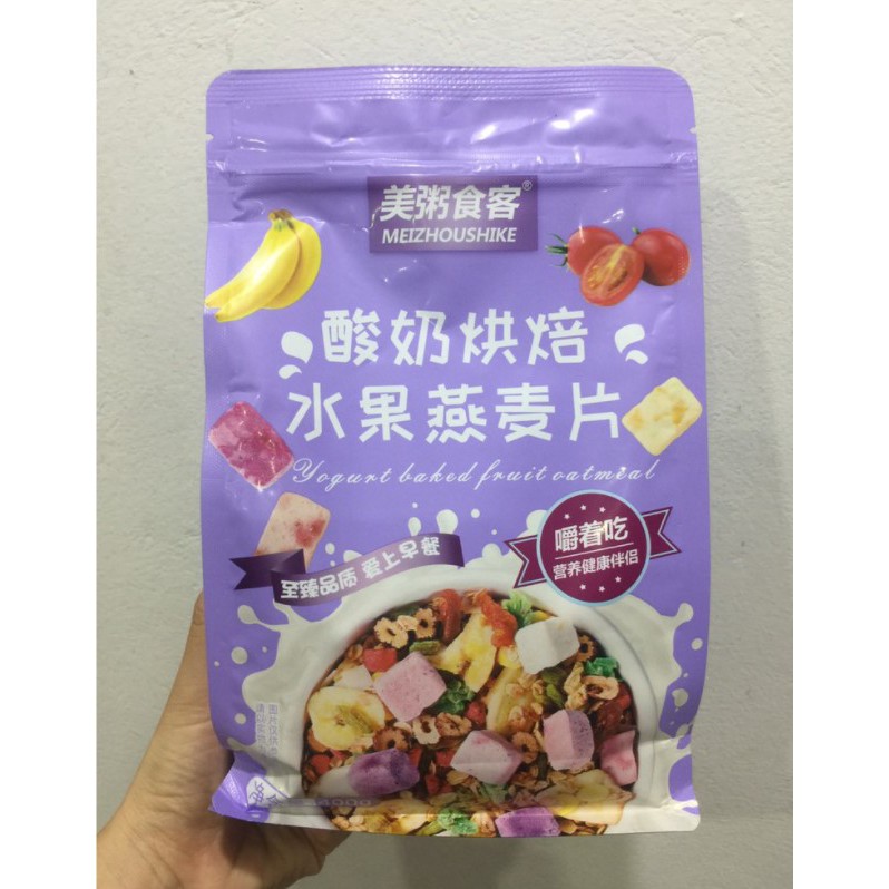 Ngũ Cốc Sữa Chua Hoa Quả MEIZHOU, Yến Mạch Giảm Kg - Túi 400G