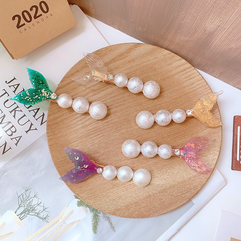Kẹp Tóc Hình Đuôi Cá Đính Ngọc Trai Giả Thời Trang Cho Nữ