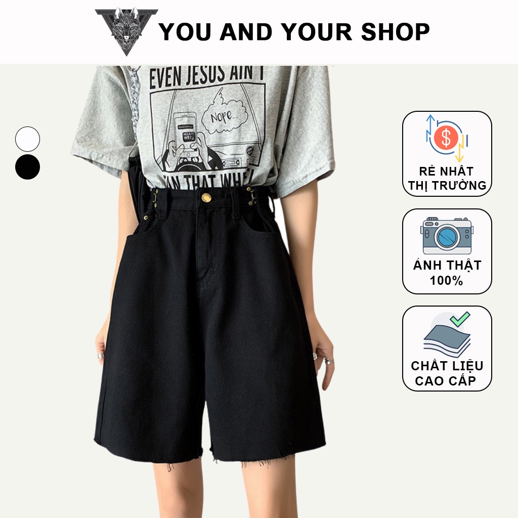 Quần Short Jean Cài Eo YAYSHOP chất mềm mịn Form siêu xinh ( unisex)