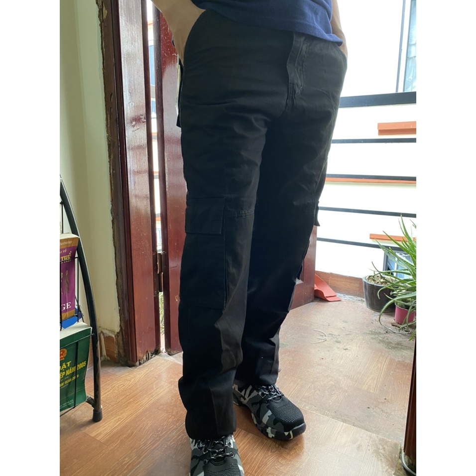 Quần Kaki nhiều túi, túi hộp thể thao HNS35 - 4 màu cơ bản: kem, xám, đen và xanh rêu