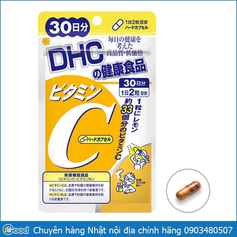 Viên uống vitamin C DHC Hard Capsule Nhật Bản | BigBuy360 - bigbuy360.vn