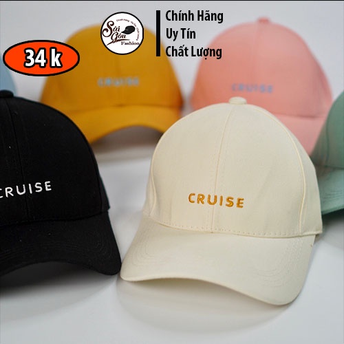 Mũ lưỡi trai | Nón kết thêu chữ CRUISE chất kaki cao cấp form unisex nam nữ SG116