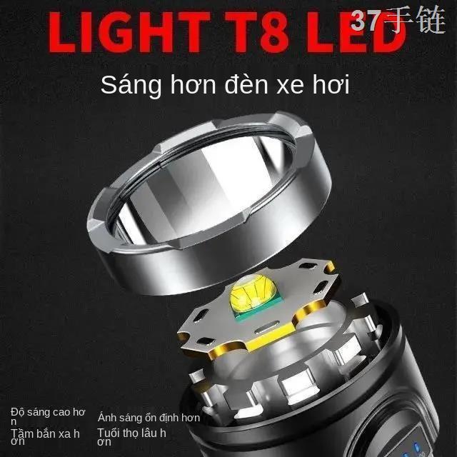 TĐèn pin Dongling ánh sáng mạnh Đèn sạc USB siêu sáng trường siêu sáng Đèn pin gia đình cầm tay mini tầm xa