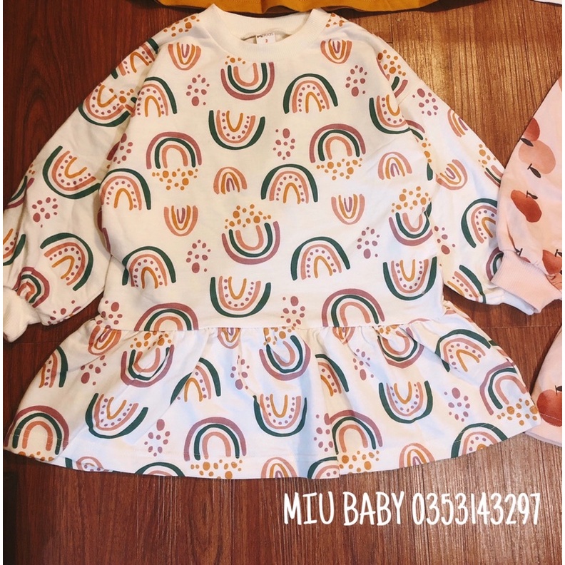 Váy nỉ da cá bé gá nhiều màu du xịn