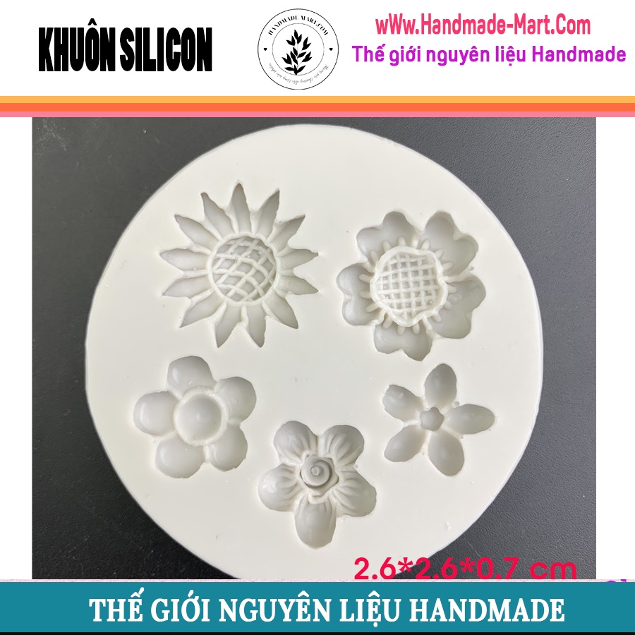 Khuôn silicon hoa nhí đủ loại dùng tạo hình handmade cực đẹp - HM064