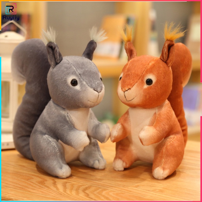 Thú Nhồi Bông Hình Con Sóc Nhiều Màu Mềm Mại