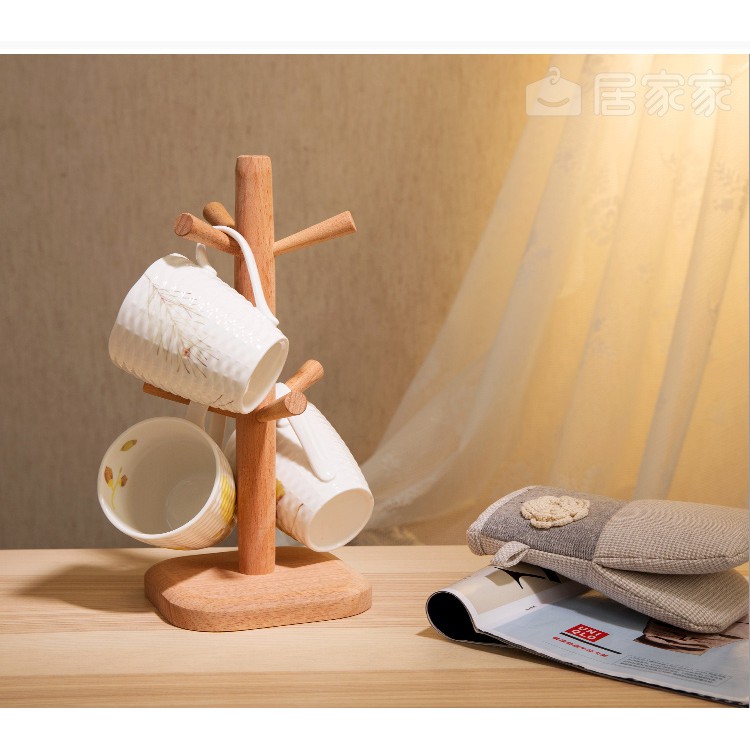 Cây/giá treo cốc bằng gỗ tiện lợi phong cách Nhật Bản - Cup holder | BigBuy360 - bigbuy360.vn
