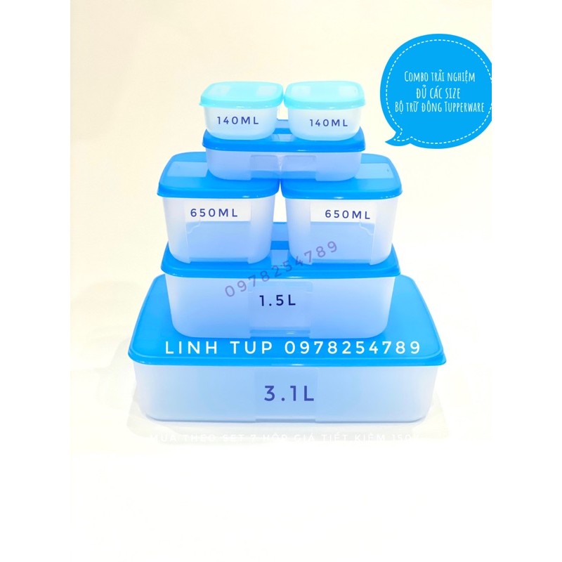 Hộp trữ đông TUPPERWARE đủ kích cỡ