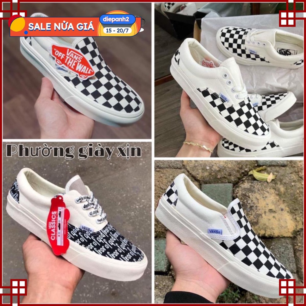 Giày 𝐕𝐀𝐍𝐒 Caro Có Dây Buộc , Fear Of God, 𝐕𝐀𝐍𝐒 Vaul Old Skool Lười Siêu Hót 2022- Giá gốc tại xưởng