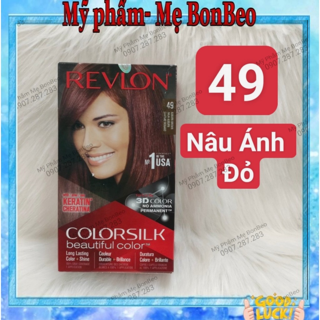 Thuốc nhuộm tóc Revlon Colorsilk số 49 (Nâu Ánh Đỏ)