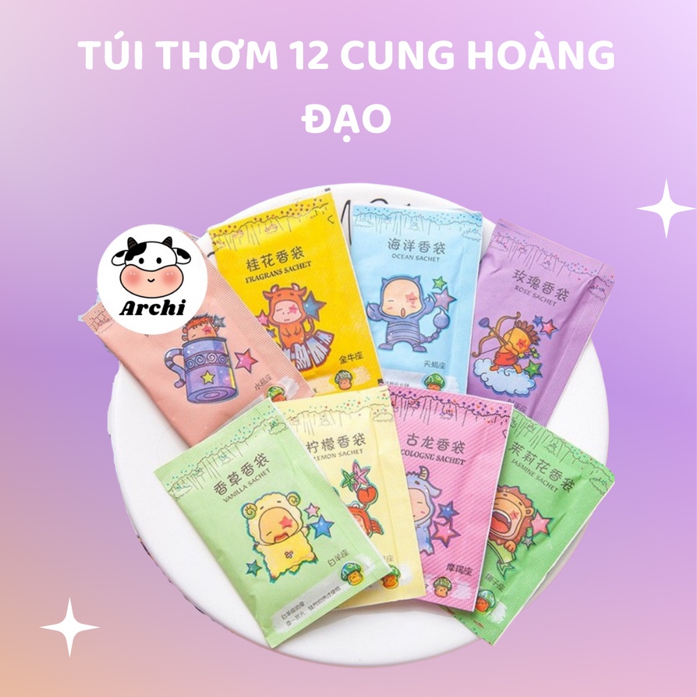 Túi thơm phòng để tủ quần áo hương nước hoa 12 cung hoàng đạo mẫu ngẫu nhiên