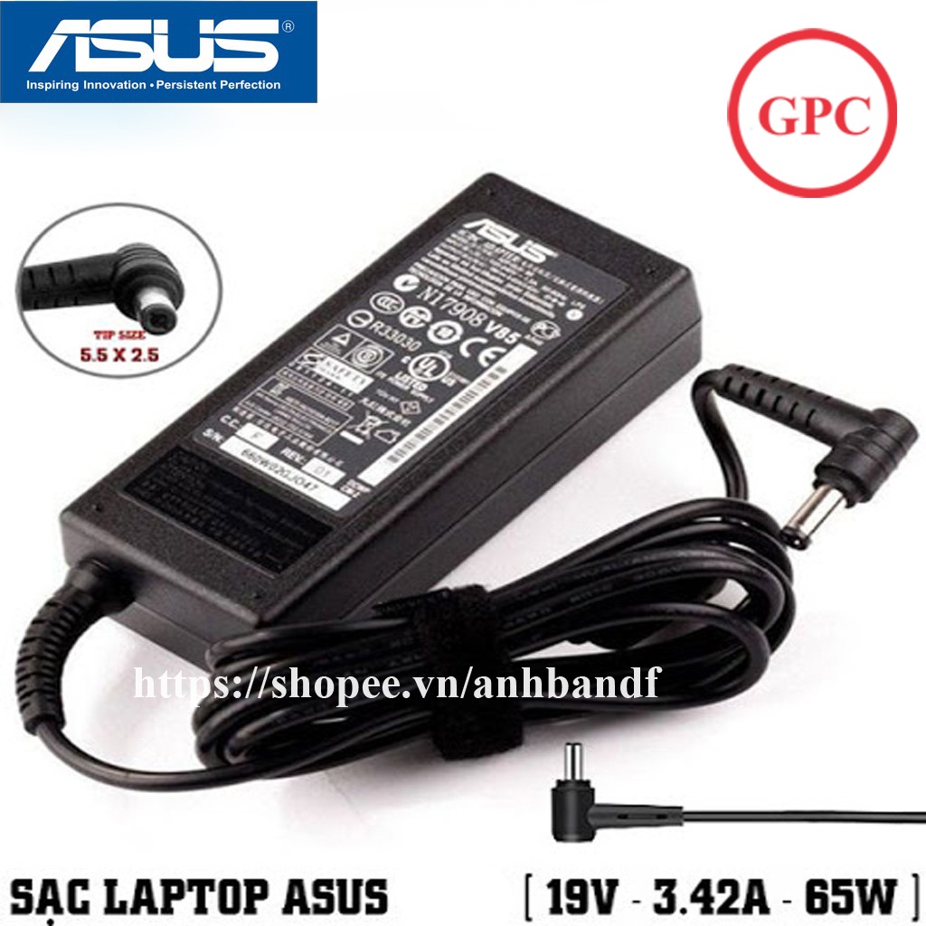 Sạc Laptop Asus 19V – 3.42A – 65W chân thường 5mm*2.5mm (FREE SHIP ĐƠN TỪ 50K)