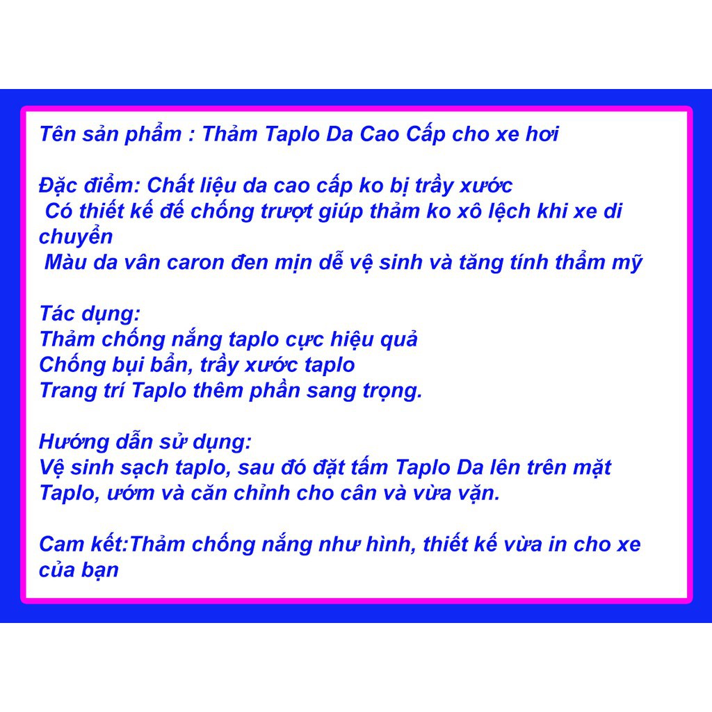 Thảm Taplo Da Toyota Yaris 2008- 2013, 2014- 2018, 2019 - 2021 Chất Liệu Da Vân Carbon Cao Cấp
