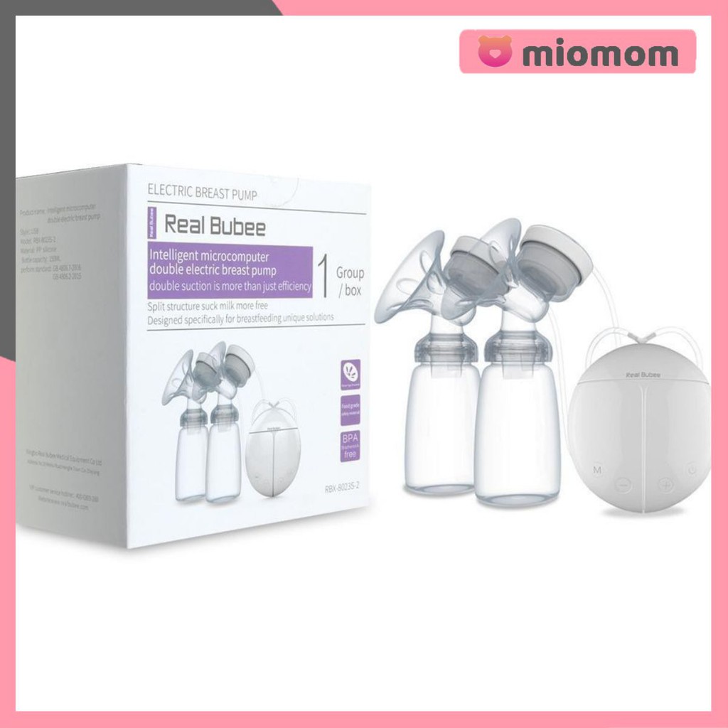 Máy hút sữa điên đôi Real Bubee chính hãng cam kết hàng loại 1 [ Có chế độ massa kích sữa ]