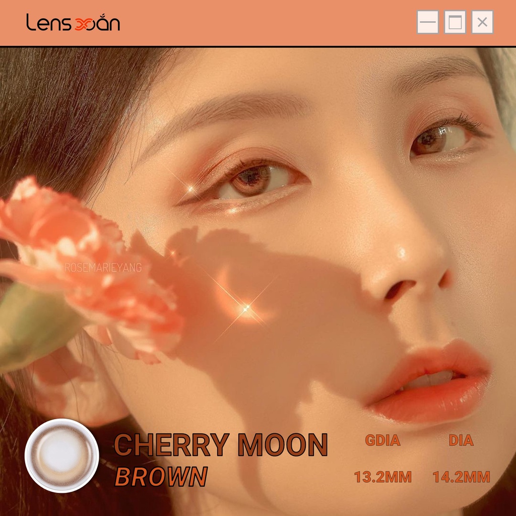 KÍNH ÁP TRÒNG CHERRY MOON BROWN CỦA OLENS: LENS HIỆU ỨNG TRĂNG KHUYẾT MÀU NÂU| LENS XOẮN