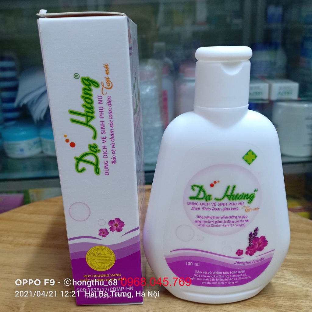 Dung dịch vệ sinh phụ nữ Dạ Hương tím chai 100ml