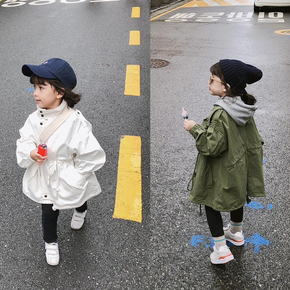 Áo Khoác Cotton Nguyên Chất Dáng Dài Vừa Vặn Phong Cách Nhật Hàn Thời Trang Xuân Thu 2022 Mới Cho Bé Gái