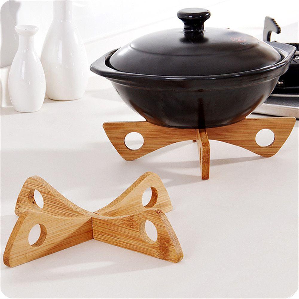 AUGUSTINA Tấm Lót Chảo Bằng Tre Cách Nhiệt Tháo Rời Được Tiện Lợi Dành Cho Nhà Bếp