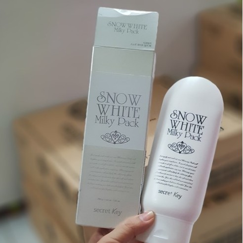 (auth) Kem tắm trắng Secret Key Snow White Milky Pack 200ML