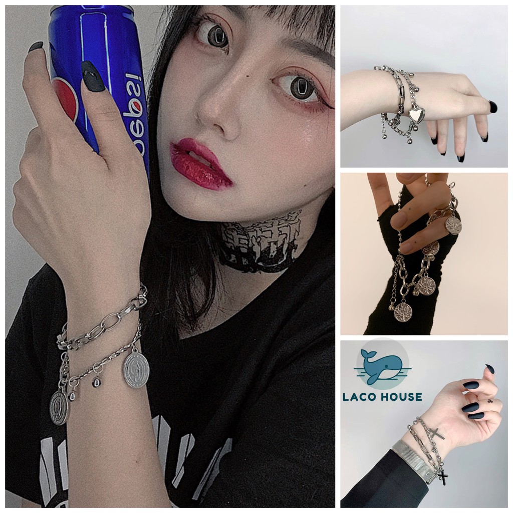 Vòng tay titan nữ Strange Godmother phong cách streetwear V04