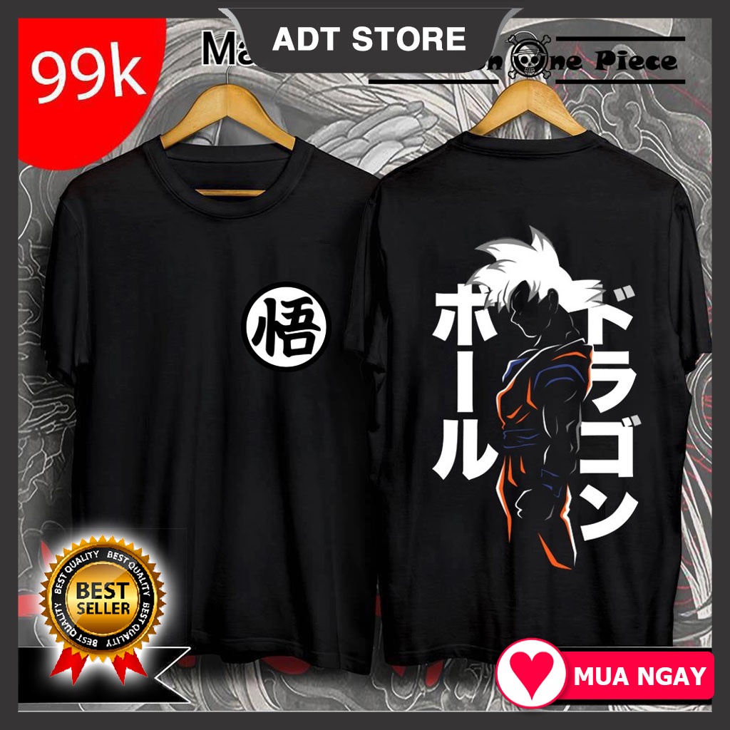Top 4 Áo Thun In Hình Dragon Ball - Son GoKu "Bảy Viên Ngọc Rồng" Áo Đen 2 Mặt Cực Ngầu độc đẹp giá rẻ siêu HOT