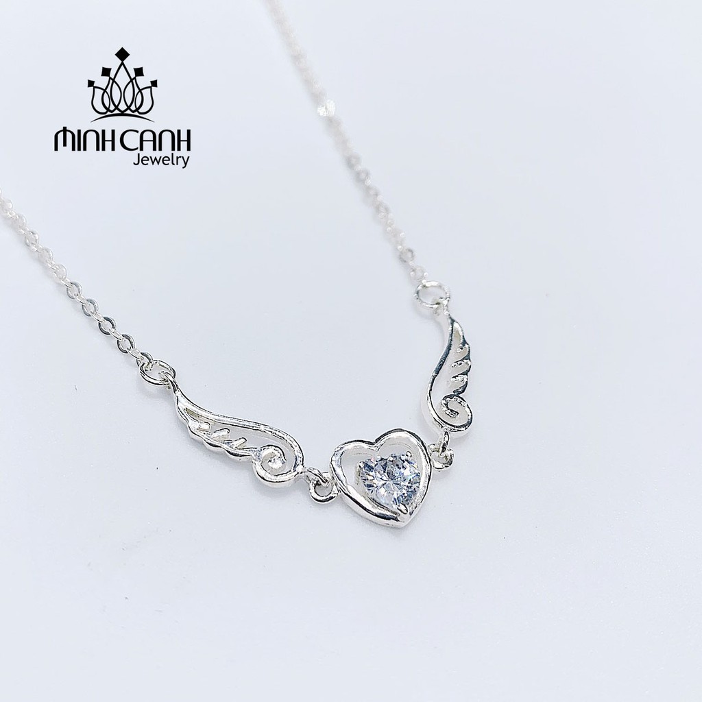 Dây Chuyền Bạc Trái Tim Đôi Cánh Thiên Thần - Minh Canh Jewelry