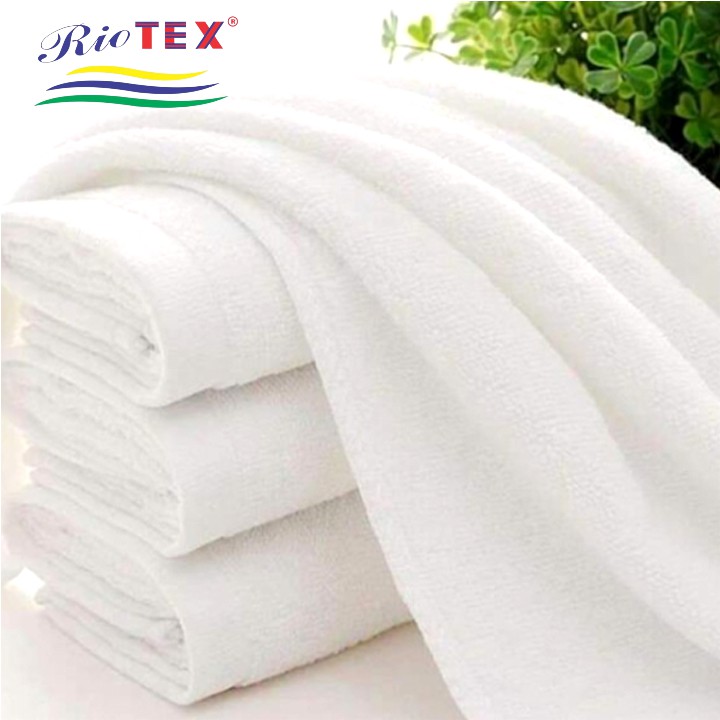 Khăn Tắm RIOTEX Màu Trắng Kích Thước 70x140cm 100% Cotton Cao Cấp