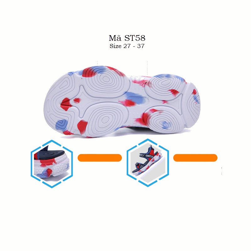Sandal cho bé trai 3 - 12 tuổi - Dép quai hậu học sinh tiểu trung học siêu nhẹ phong cách Hàn Quốc ST58