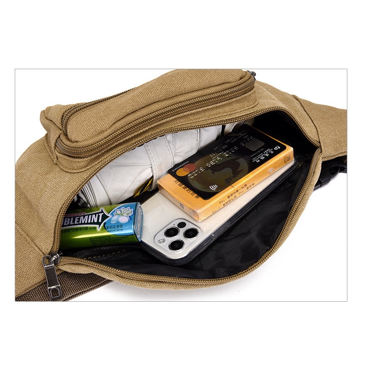 Túi bao tử, túi đeo chéo nam nữ vải Canvas Sport size 30cm TUI-14
