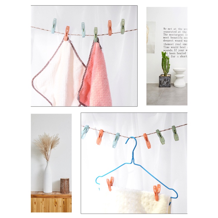 Set 28-30 Kẹp Nhựa Chữ A Phơi Đồ Nhiều Màu Sắc Kèm Rổ Đựng Tiện Lợi - GDNC0247