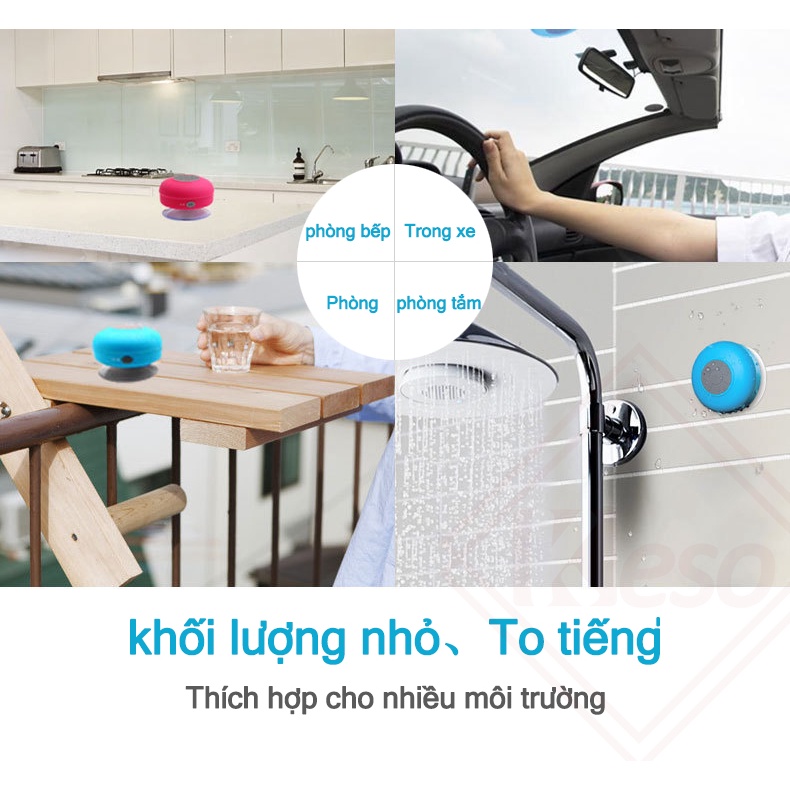 Keso Loa bluetooth không dây,TNS180 loa nhà tắm chống thấm nước nhỏ gọn tiện dụng _tặng kèm sticker đẹp dễ thương