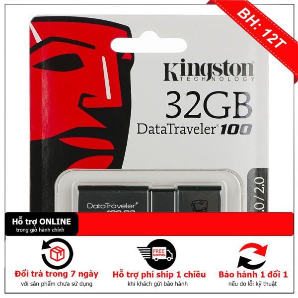 BH12TH 💥 USB Kingston DT100G3 USB 3.0 32 GB / 16GB -Bảo hành 2 năm (SPC/FPT) Chính Hãng ( FREE SHIP ĐƠN TỪ 50K )