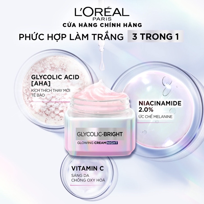 7.5ml - Kem Dưỡng Sáng Da Mờ Thâm Nám Tàn Nhang L’OREAL ban đêm