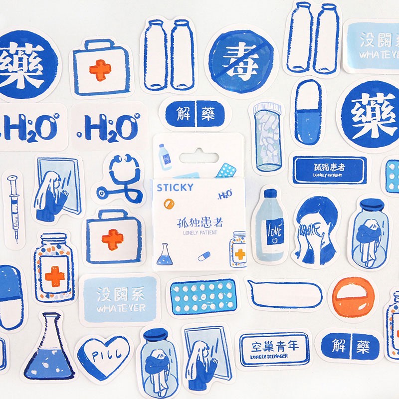 46 Nhãn dán trang trí sổ lưu niệm kiểu dáng sáng tạo