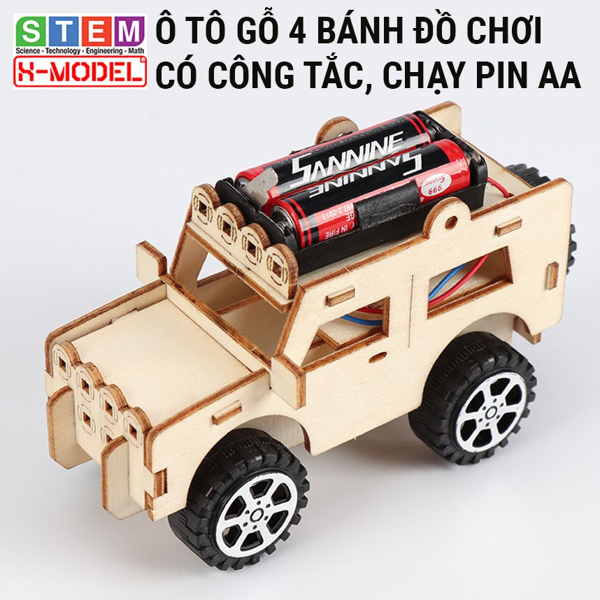 Đồ chơi sáng tạo STEM Lắp ráp Xe ôtô gỗ X-MODEL ST72 cho bé, Đồ chơi tự làm DIY - Do it Yourself - Giáo dục STEM,STEAM