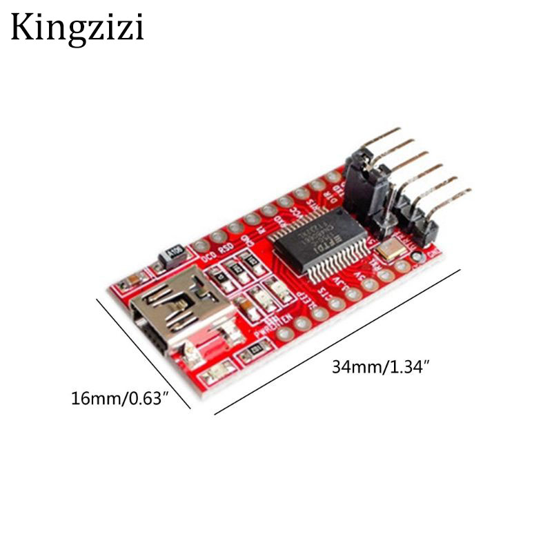 Module chuyển đổi FT232RL FTDI USB 3.3V 5.5V thành tín hiệu tuần tự TTL cổng cắm mini