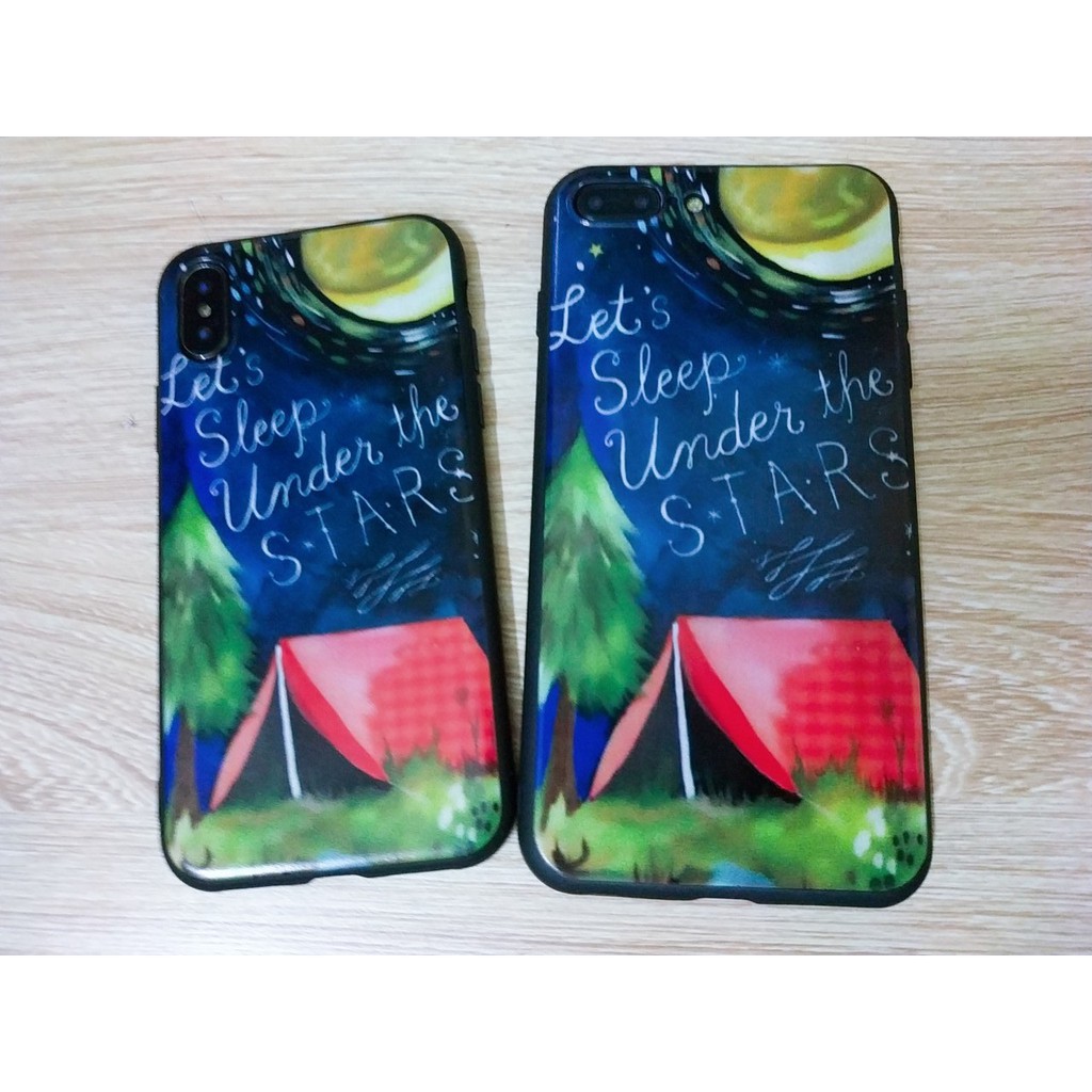 Ốp lưng iPhone Sleep under the stars(ngủ dưới vì sao) chất liệu nhựa dẻo cao cấp cho các dòng iPhone 6 đến XS MAX a65