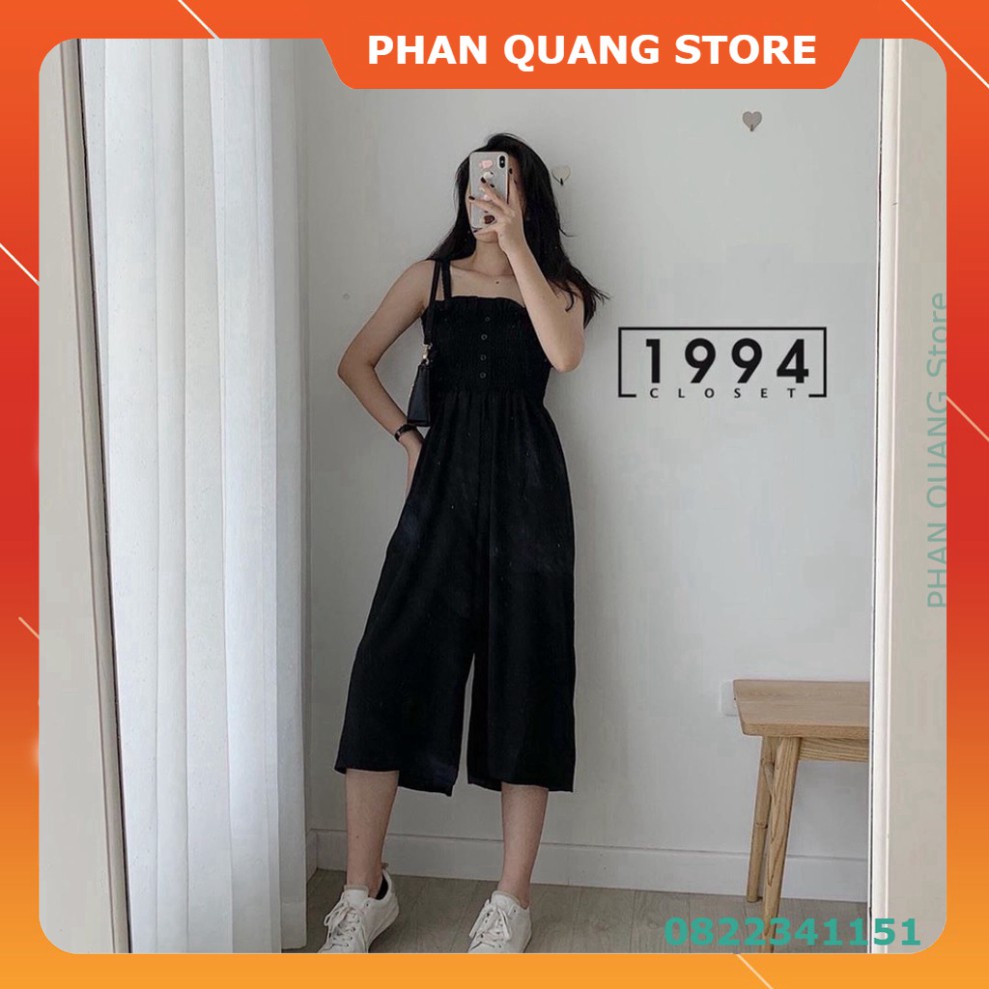 👗 JUM HAI DÂY ĐŨI QUẦN SỚ LỬNG CHUN NGỰC CỰC HOT - JUMPSUIT 2 DÂY NHÚN BÈO ĐŨI BE ĐEN PQ-Shop