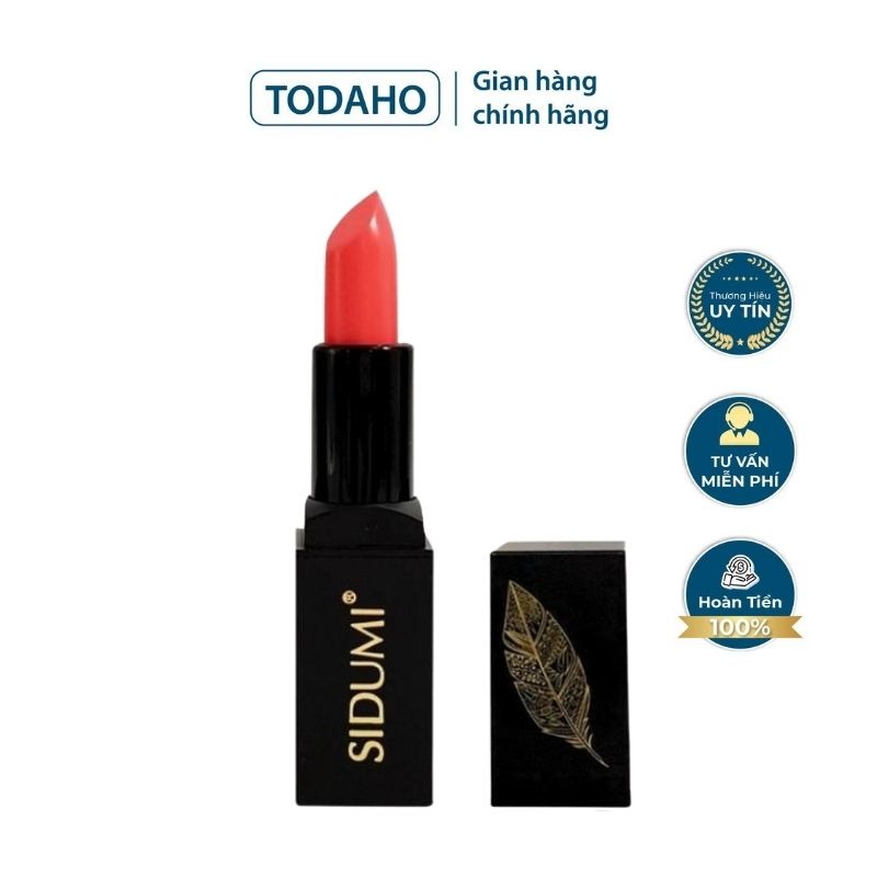 Son Dưỡng Môi Có Màu Chính Hãng Hàn Quốc Lâu Trôi Dưỡng Ẩm Hồng Môi Sidumi Glow Tint Lipstick 4G SDM 612