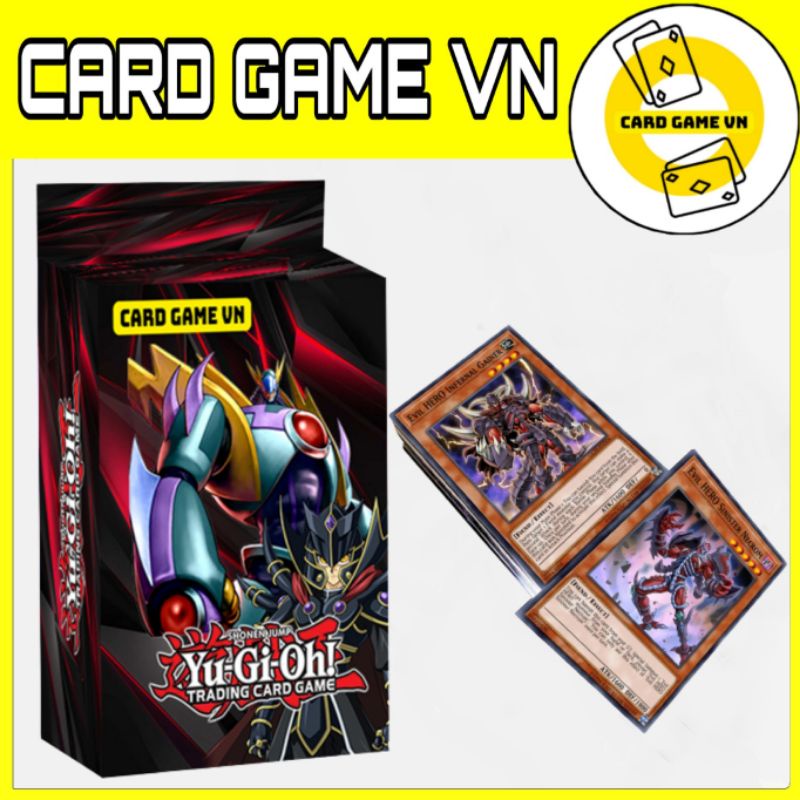 [BÀI IN] Bài YuGiOh - Hộp Thẻ Bài FullBox - Bộ 54 lá bài Evil Elemental Hero (Part 3) của Dark YuKi Judai - Card Game VN